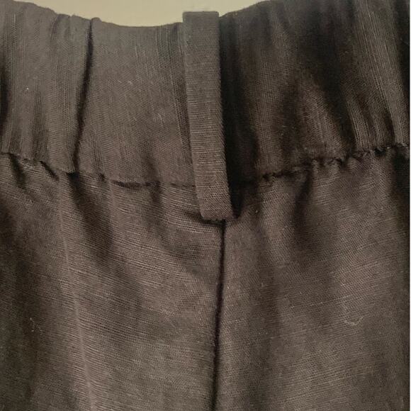 H&M Linen Blend Black Pleated Front Shorts Size 8 New with Tags - Picture 5 of 11